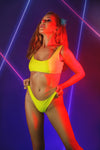 Reversible Bikini Bottoms - Geometric & Canary Yellow