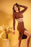 The Rib Edit Tie Top - Chocolate