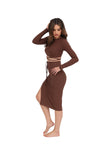 The Rib Edit Tie Top - Chocolate