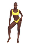 Reversible Bikini Bottoms - Geometric & Canary Yellow