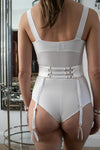 White Secure Satin Belt