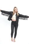 Black Fringe Moto Jacket