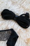 Black Tassel Tipped Lasso