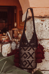 Canasto Chinchorro Basket Bag - Black / Wine