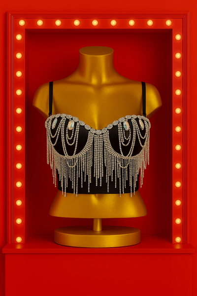 Pearl and Rhinestone Bustier Top