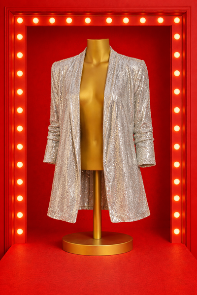 Sequin Blazer - Silver