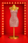 Sequin Mini Dress  - Pink