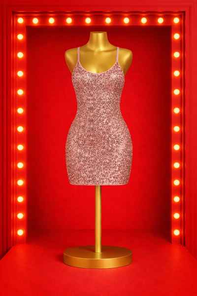 Sequin Mini Dress  - Pink