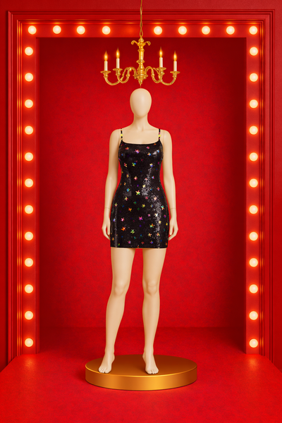 Sequin Stars Mini Dress