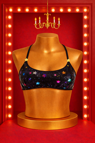 Sequin Stars Bikini Top