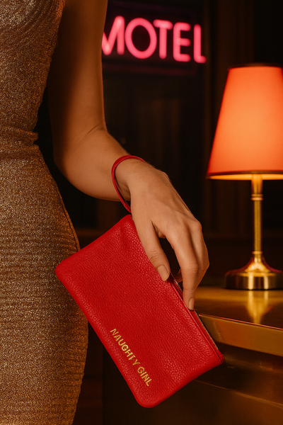 Red Leather Clutch