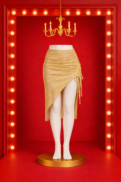 Gold Sparkle Tie Skirt