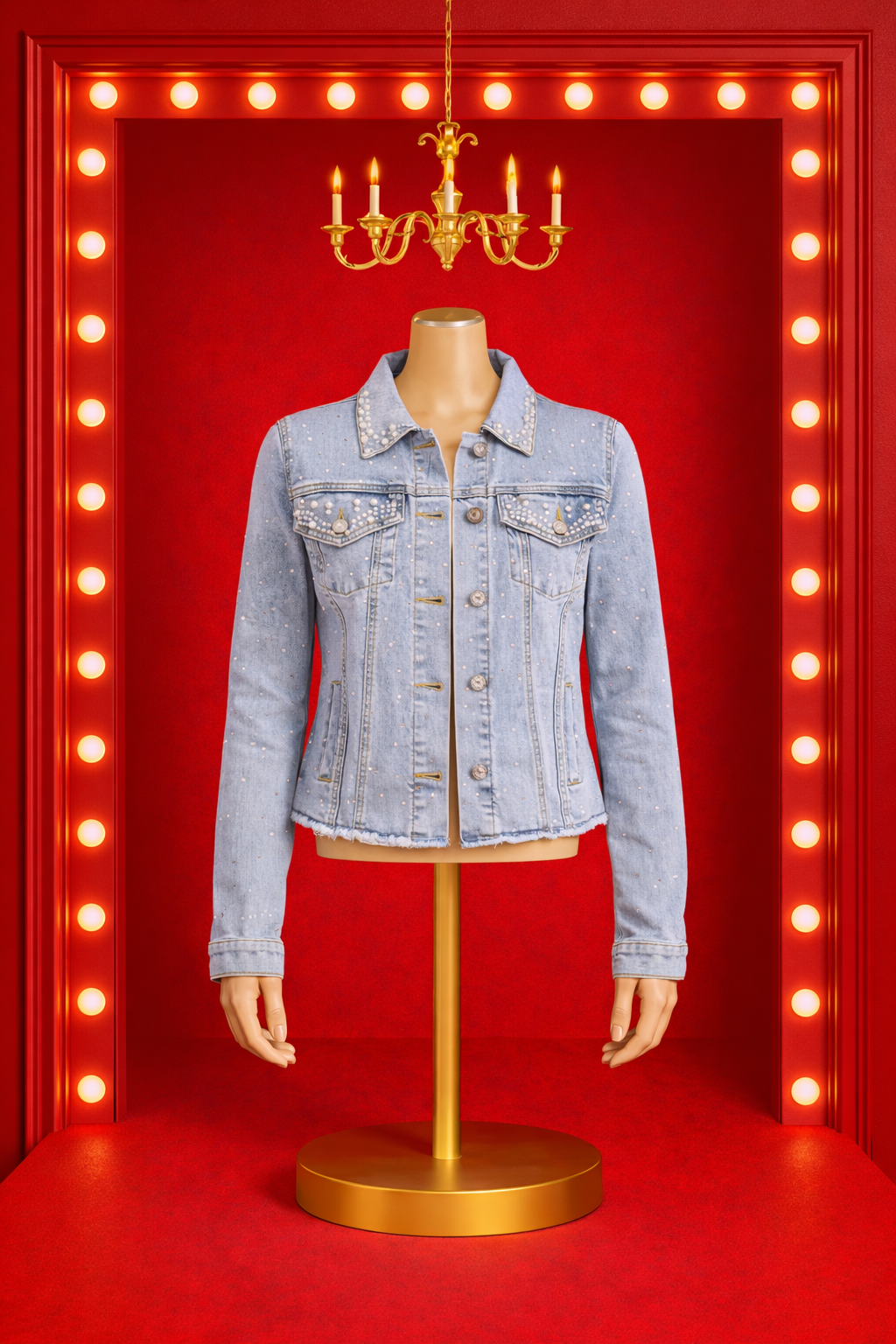 Embellished Sparkle Denim Jacket