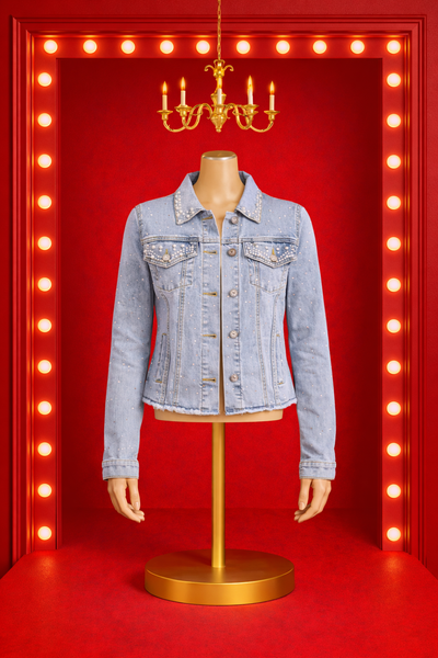 Embellished Sparkle Denim Jacket