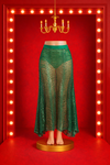 Emerald Sequin Webbed Skirt