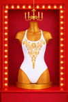 Gilded One Piece Swimsuit - White