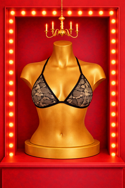 Linda Bikini Top - Gold Crystal