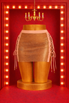 Sparkle Net Tie Skirt - Nude