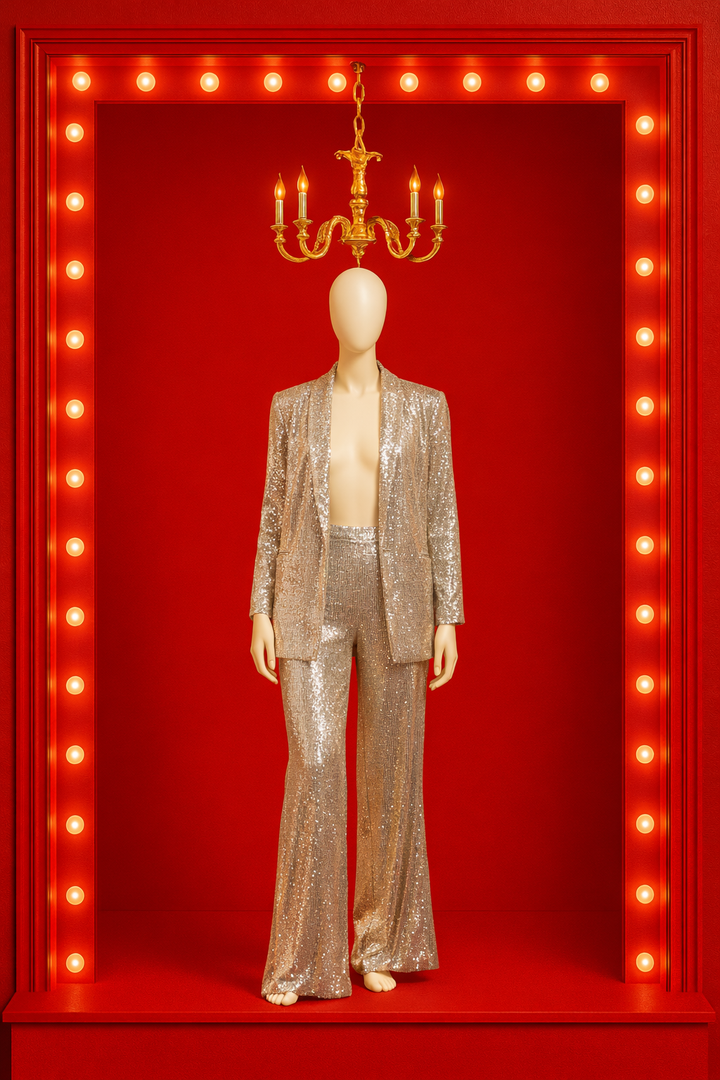 Sequin Blazer - Silver