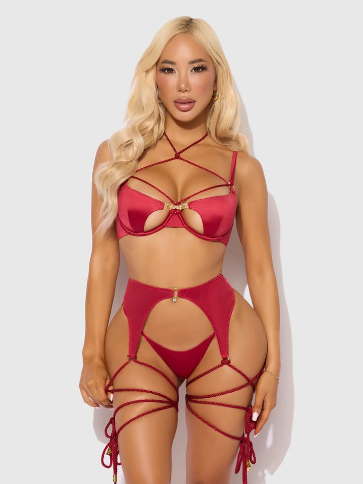 Red Silk Rope Lingerie