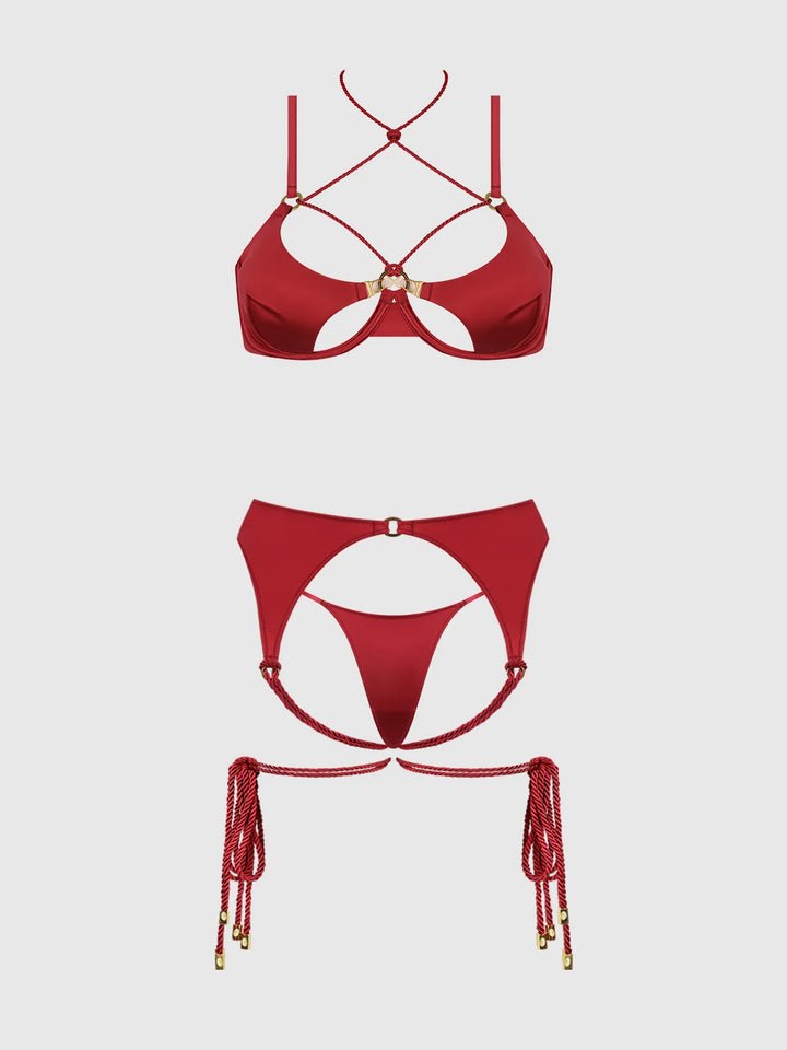 Red Silk Rope Lingerie