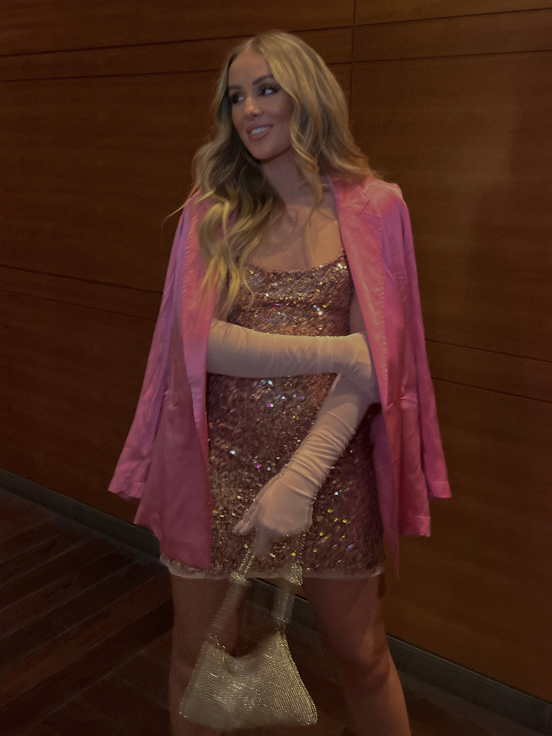 Sequin Mini Dress  - Pink