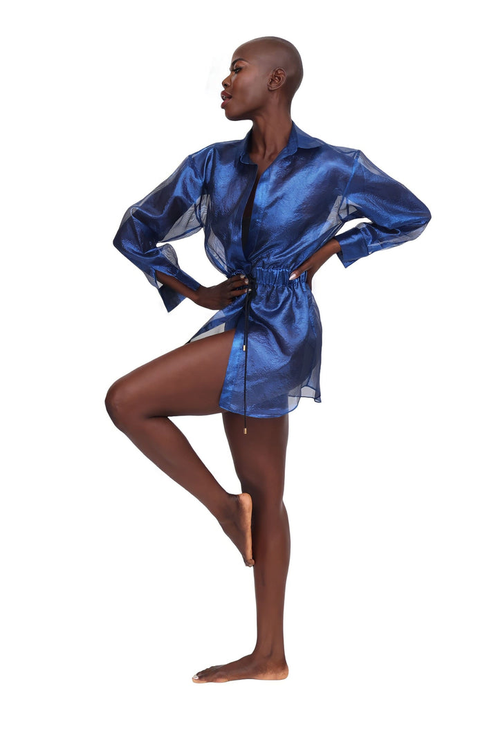 Shimmer Icon Blouse - Blue