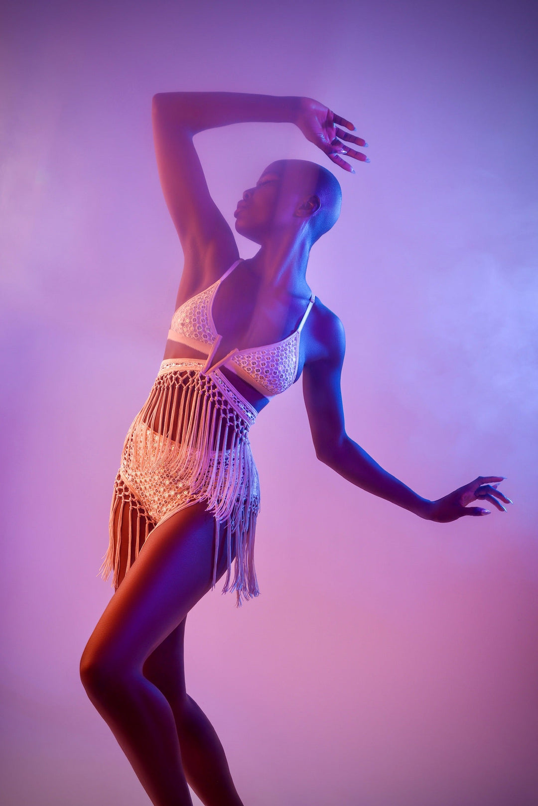 Ivory Crochet &amp; Mirror Fringe Undies
