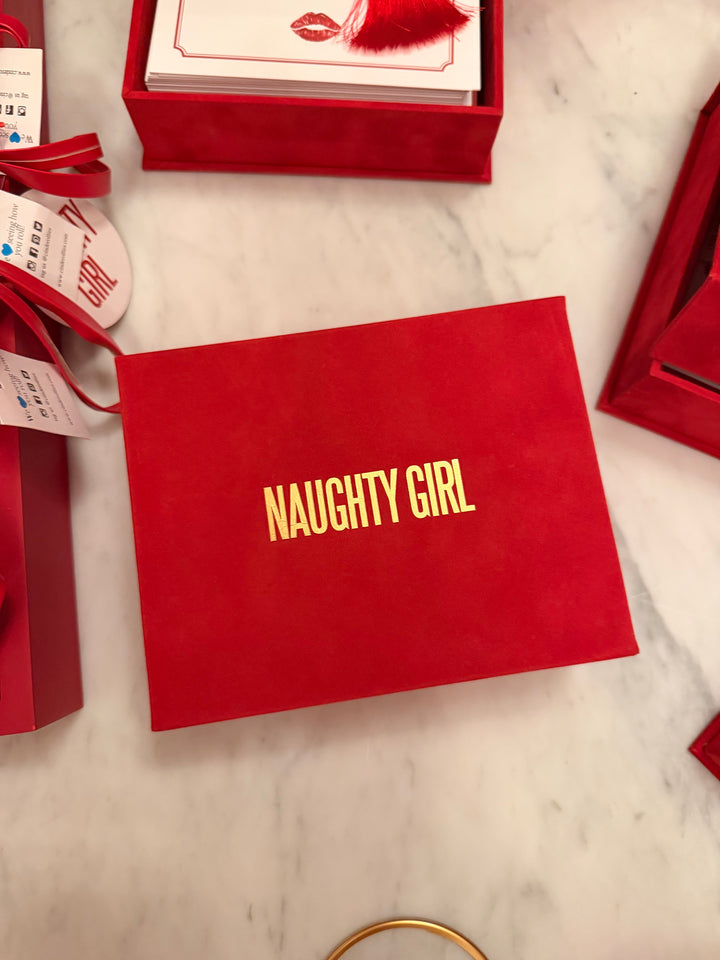 Naughty Girl Red Velvet Photo &amp; Keepsake Box – Small &amp; Medium