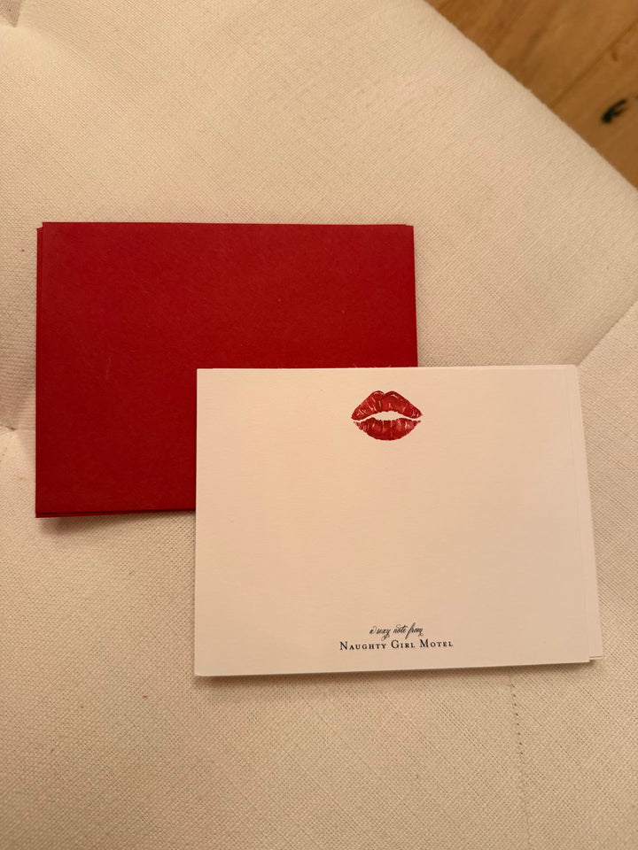 Sexy Notes – Naughty Girl Motel Sexy Note Cards with Red Envelopes | Set of 25