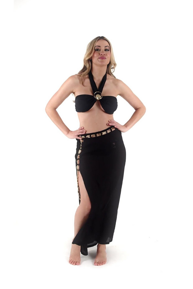 Maritza Beach Skirt - Black