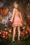 Floral Lace Dress with Long Sleeves