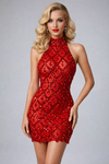 Red Diamond Mini Dress