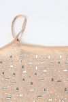 Sheer Rhinestone Maxi Dress - Nude
