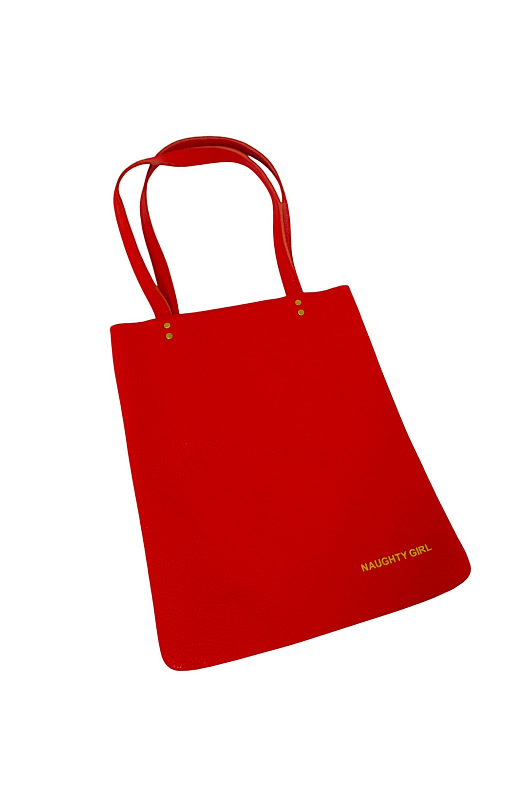 Red Leather Tote Bag