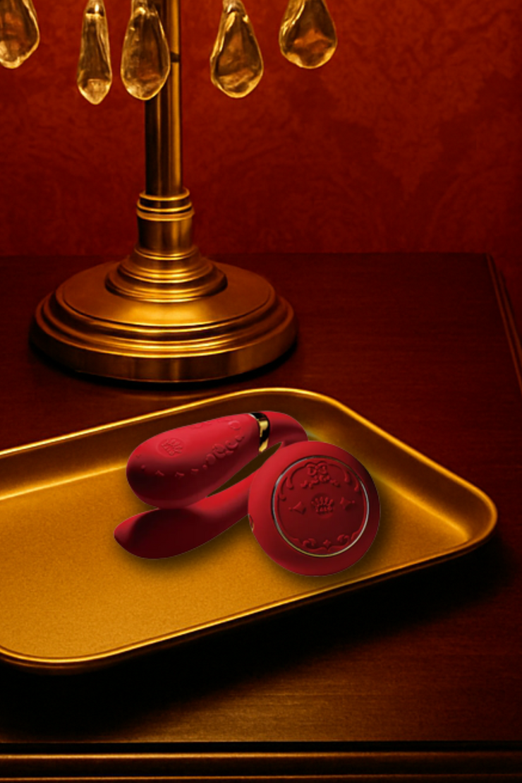 Fanfan Set Remote-Controlled Couples Massager - Bright Red