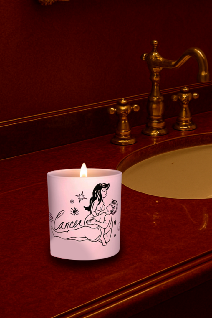 Zodiac Massage Candle Cancer, Pomegranate Fragrance
