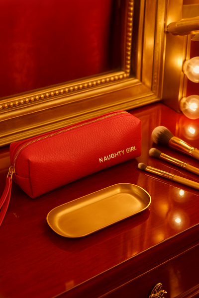 Red Leather Pencil Case