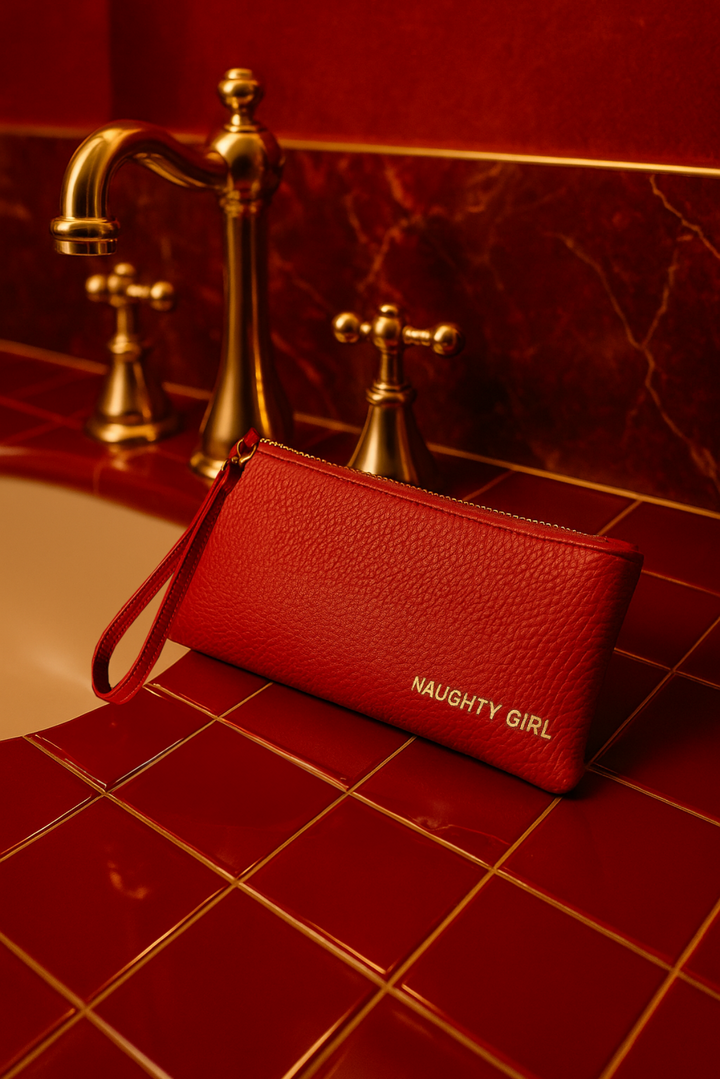Red Leather Clutch