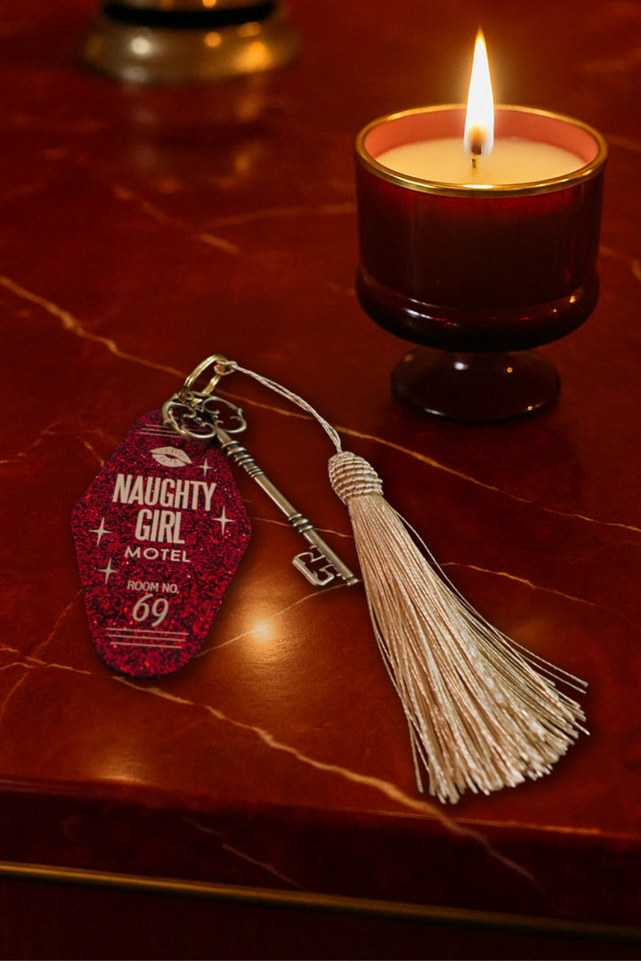 Naughty Girl Motel Keychain