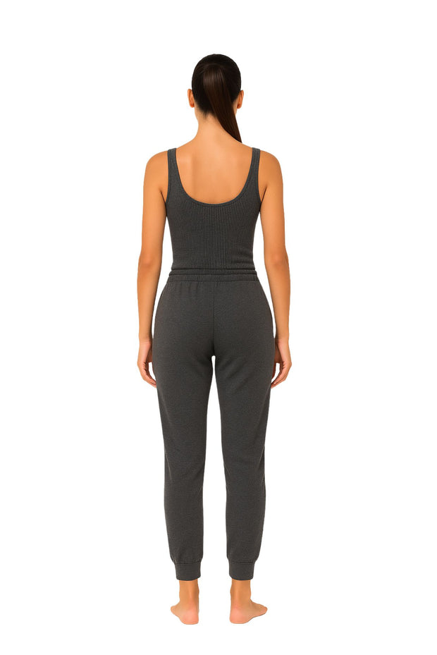 Ribbed Comfort Tank - Charcoal