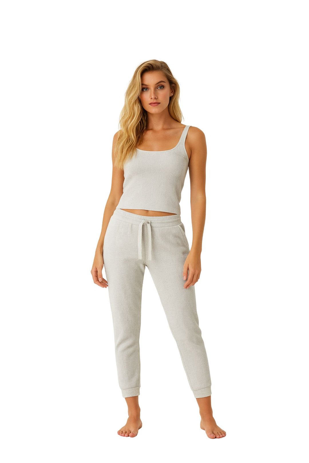 Ribbed Jogger - Oatmeal