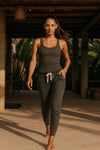 Ribbed Comfort Tank - Charcoal