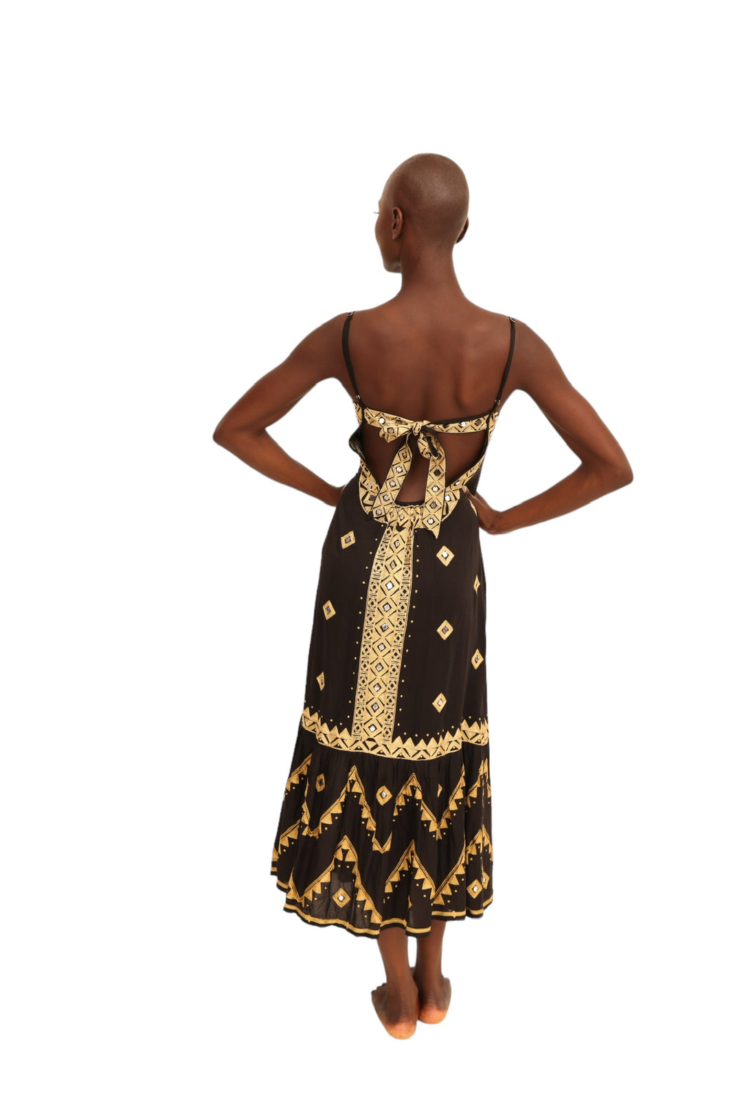 Dona Gold and Black Dress