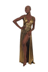 Metallic Goddess Dress - Gold