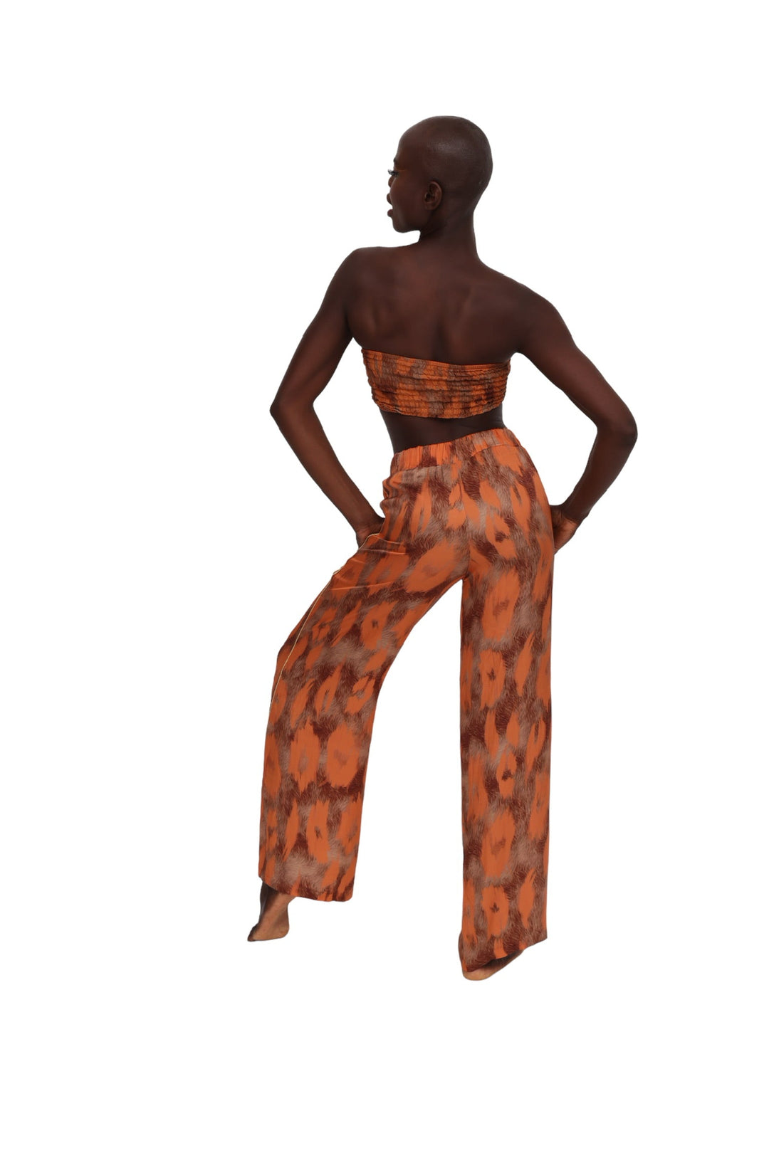 Orange Stampa Tube Top
