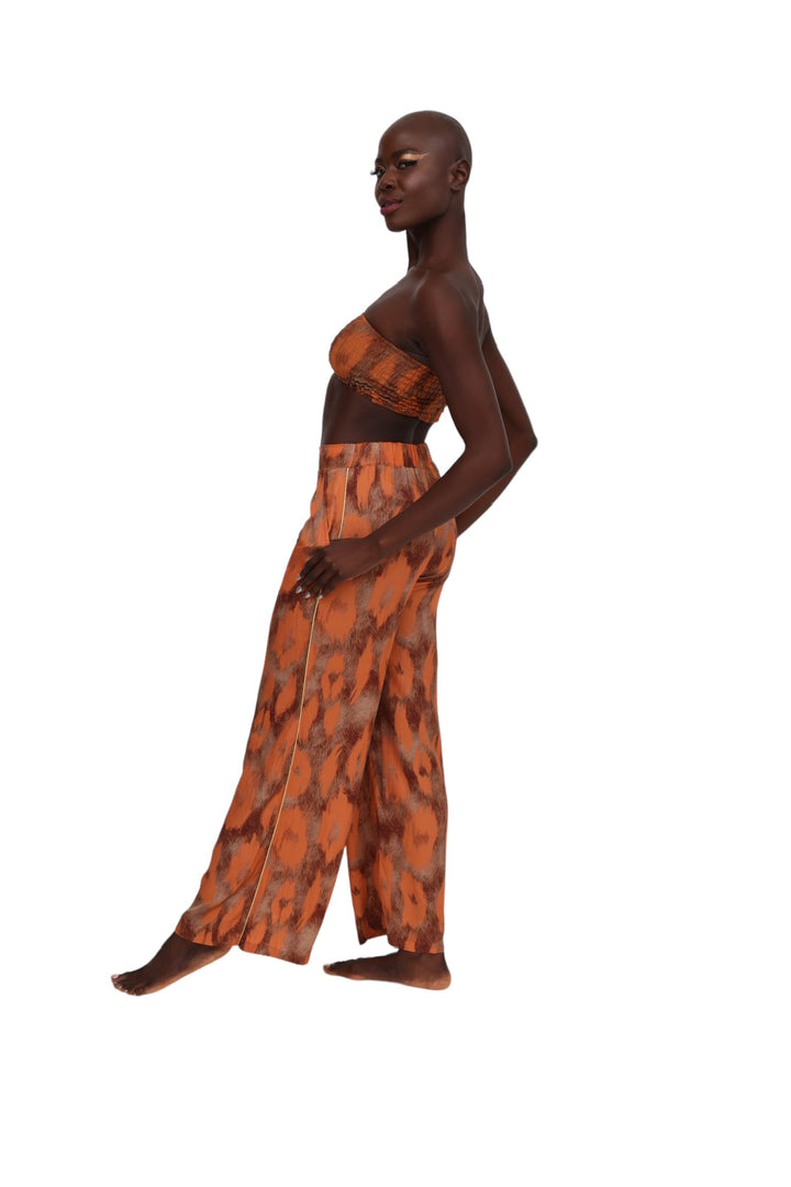 Orange Stampa Tube Top