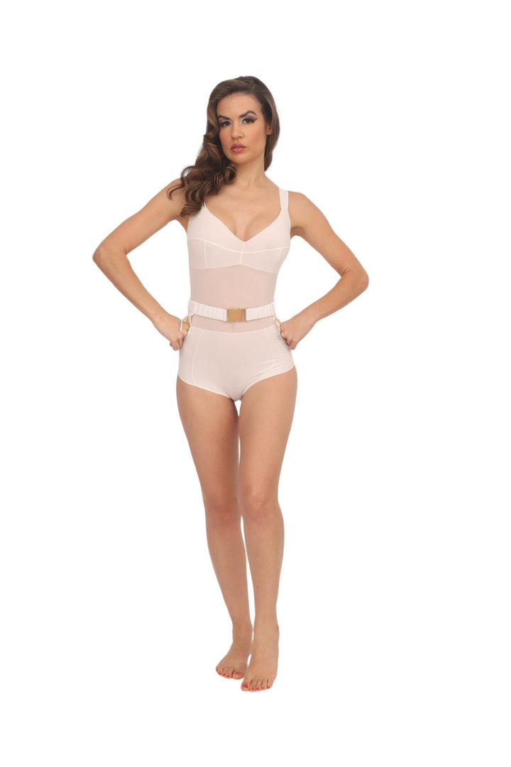 Grid Bodysuit - White