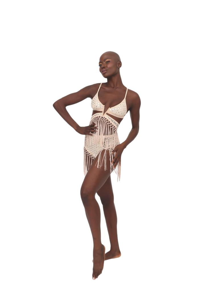 Ivory Crochet &amp; Mirror Fringe Undies
