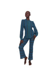 Camicia Knit Palazzo Trousers - Blue